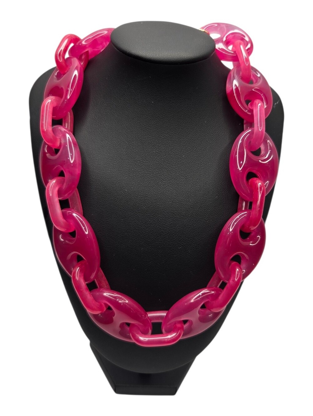 💕▪️Piper K ▪️Pink Resin 18 Inch Link Necklace - Picture 5 of 13
